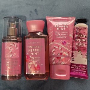Bath & Body Works Twisted Peppermint 4 Piece Set